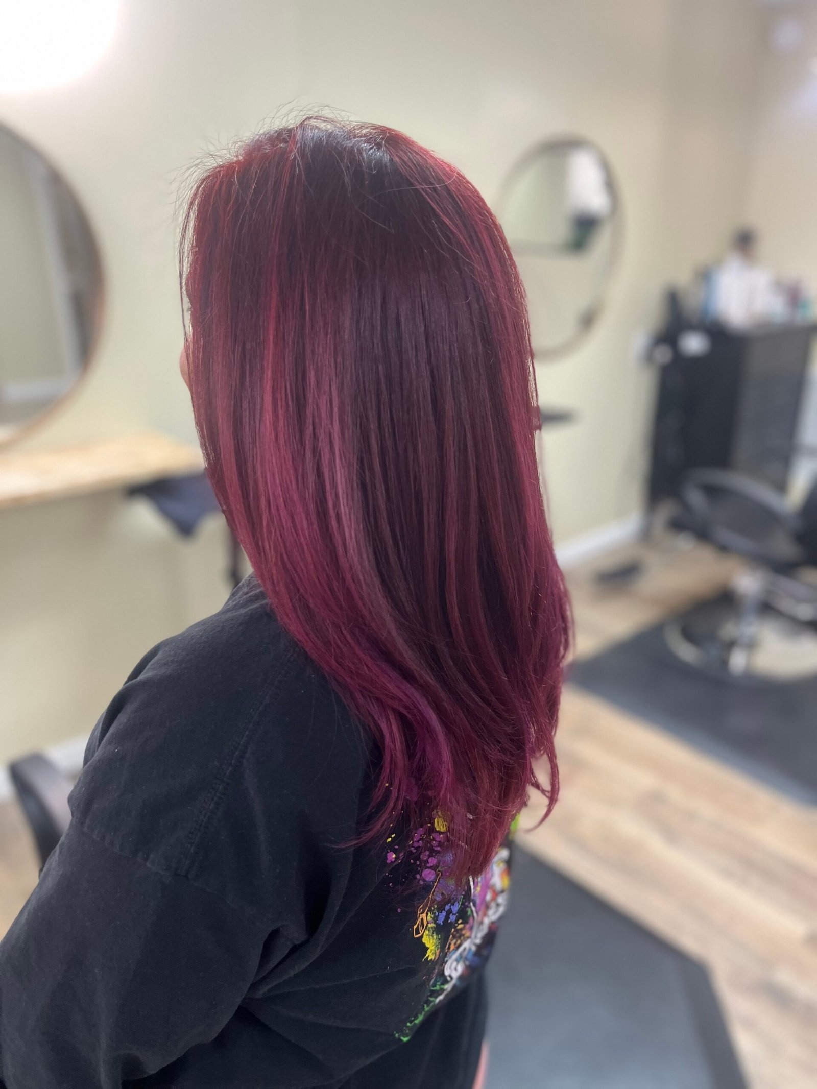 Sleek burgundy color created by Aimee