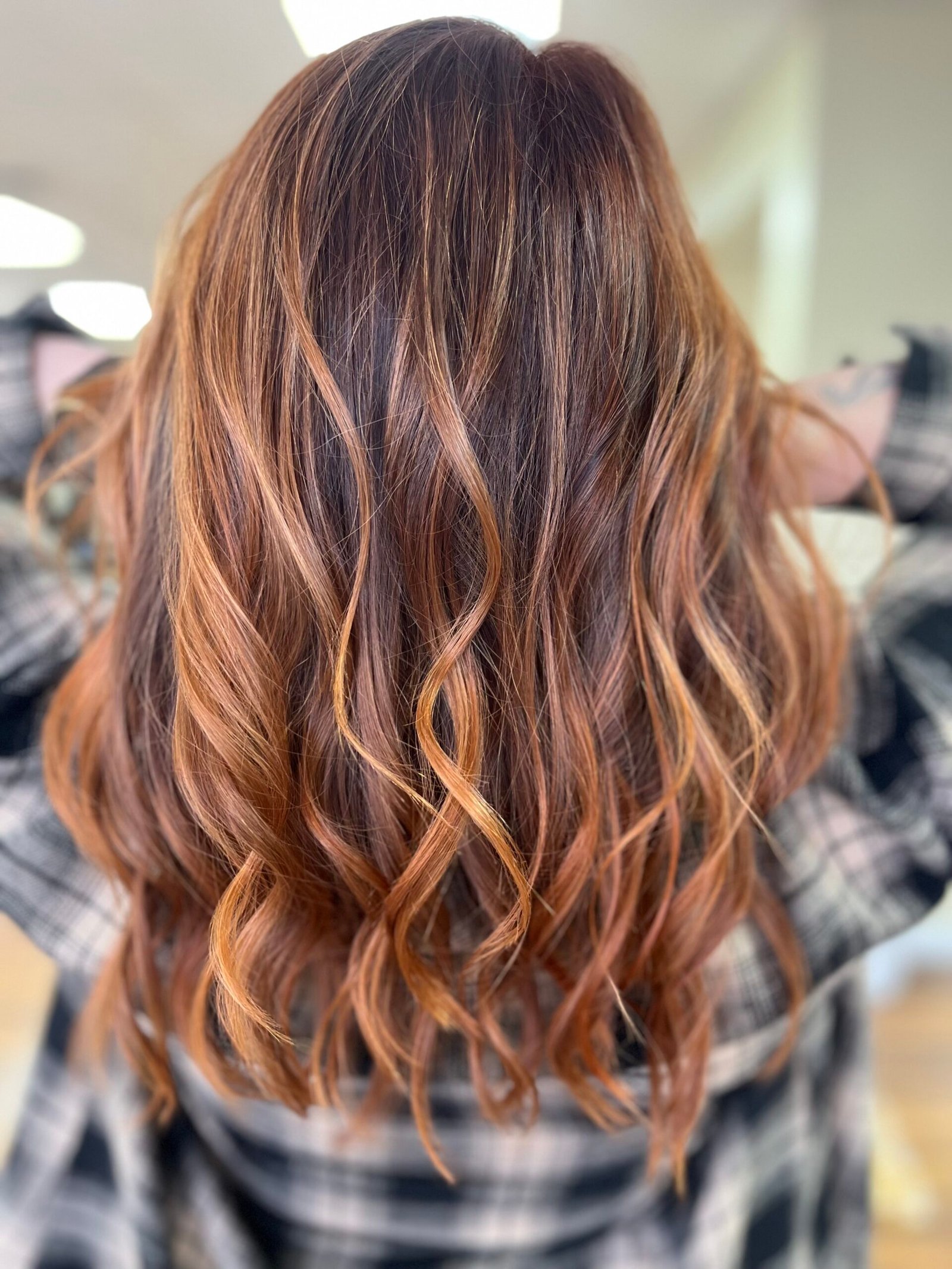 Dimensional copper ribbons and waves by Aimee